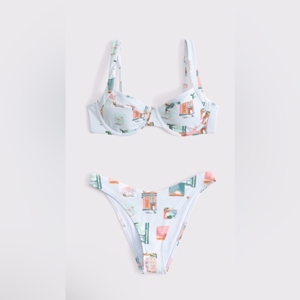 Abercrombie & Fitch Pastel Printed Bikini